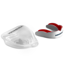 Hayabusa Combat Mouthguard - White/Red - Adult