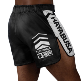 Hayabusa Icon Mid-Length Fight Shorts - Black / White