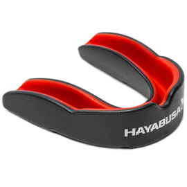 Hayabusa Combat Mouthguard - Zwart/Rood - Adult