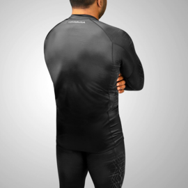 Hayabusa Geo Long Sleeve Rashguard - Zwart, Grijs