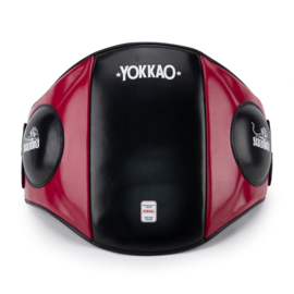 Yokkao Belly Pad -  Leer - Black / Cerise