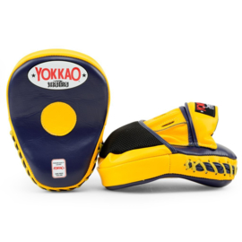 Yokkao Focus Mitts Closed Fingers - Leather - Evening Blue, Gold