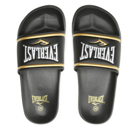 Everlast Side Slippers - men's sizes - black/gold