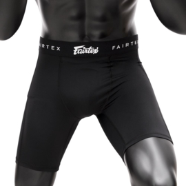 Fairtex Compression Shorts met Athletic Cup Kruisbeschermer - zwart
