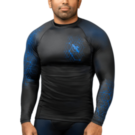 Hayabusa Geo Long Sleeve Rashguard - Black, Blue