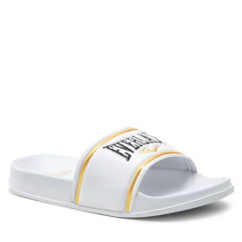 Everlast Side Slippers - women's sizes - white/gold