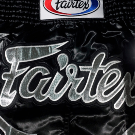 Fairtex Muay Thai Shorts - Eternal Silver - zwart/zilver