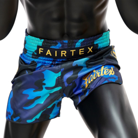 Fairtex BS1916 Golden Jubilee Luster Muay Thai Shorts - blauw