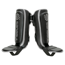 Sanabul Essential Hook and Loop Shin Guards - black/silver