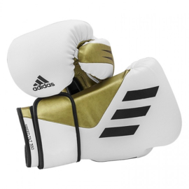 Adidas Speed ​​Tilt 350V Pro Training Boxing Gloves - White/Gold