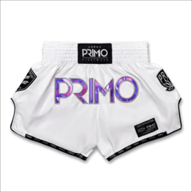 Primo Muay Thai Shorts - Hologram Series - Purple Haze - wit