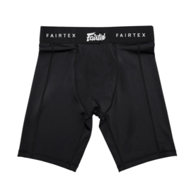 Fairtex Compression Shorts met Athletic Cup Kruisbeschermer - zwart