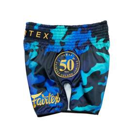 Fairtex Muay Thai Shorts - Golden Jubilee Luster - Blue