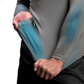 Hayabusa Fusion Rashguard - Gray / Aqua blue