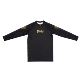 Fairtex Pro Long Sleeves Rashguard - Ninlapat - black/gold