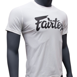 Fairtex Signature Tee - 4 way stretch - wit