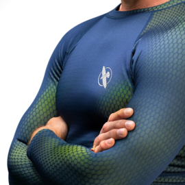 Hayabusa Fusion Long Sleeve Rashguard - blauw/groen