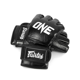 ONE Championship X Fairtex Grappling Handschoenen - Leer - Zwart