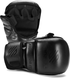 Sanabul Essential 7 oz MMA Hybrid Sparring Gloves - all black