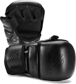 Sanabul Essential 7 oz MMA Hybride Sparringhandschoenen - zwart