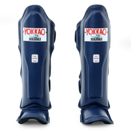 Yokkao Matrix Shin Guards - Leather - Evening Blue