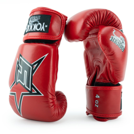 Yokkao Institution Boxing Gloves - microfiber leather - red