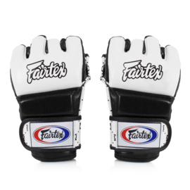 Fairtex Super Sparring Gloves - Leather - white/black