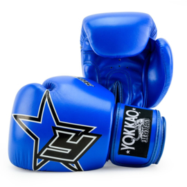 Yokkao Institution Boxing Gloves - microfiber leather - blue