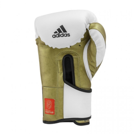 Adidas Speed ​​Tilt 350V Pro Training Boxing Gloves - White/Gold