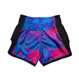 Fairtex Muay Thai Shorts voor Kinderen - "Summer" - Blauw/Zwart/Rood