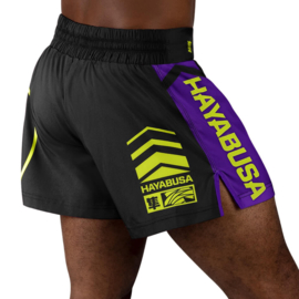 Hayabusa Icon Kickboxing Shorts - zwart / neongeel