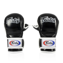 Fairtex Sparring Gloves – Double Wrist Wrap Closure - Leather - Black