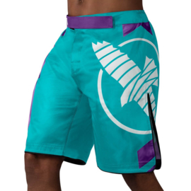 Hayabusa Icon Fight Shorts - Teal / White