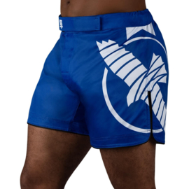 Hayabusa Icon Mid-Length Fight Shorts - Blue / White