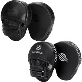 Sanabul Essential Curved Punch Mitts - black / silver