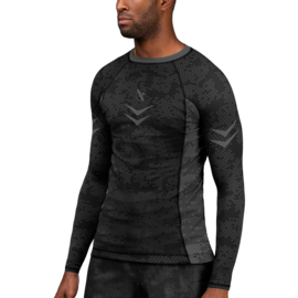 Hayabusa Arrow Ranked Long Sleeve Rashguard - Zwart