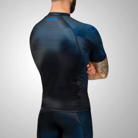 Hayabusa Geo Short Sleeve Rashguard - Black, Blue