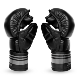 Sanabul Core Series Hybrid Gloves - 7 oz - black and metal