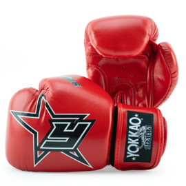 Yokkao Institution Boxing Gloves - microfiber leather - red