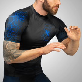 Hayabusa Geo Short Sleeve Rashguard - Black, Blue