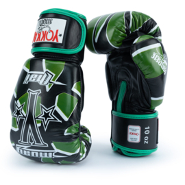 Yokkao - Limited Edition - Broken Boxing Gloves - Leather - Black / Green