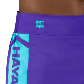 Hayabusa Icon Kickboxing Shorts - purple / white
