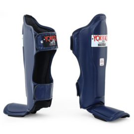 Yokkao Matrix Shin Guards - Leather - Evening Blue