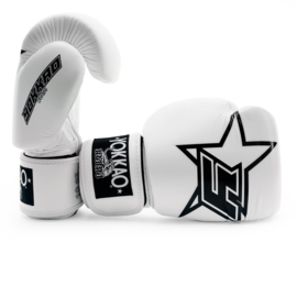 Yokkao Institution Boxing Gloves - microfiber leather - white