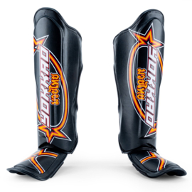 Yokkao Vertical Shin Guards - Microfibre - Black