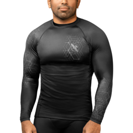 Hayabusa Geo Long Sleeve Rashguard - Zwart, Grijs