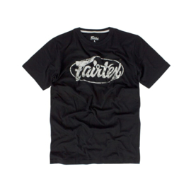 Fairtex TST148 Logo T-Shirt - Zwart - opdruk zilver