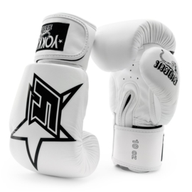 Yokkao Institution Boxing Gloves - microfiber leather - white
