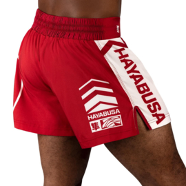 Hayabusa Icon Kickboxing Shorts - red / white