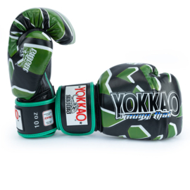 Yokkao - Limited Edition - Broken Bokshandschoenen - Echt Leer - Zwart/Groen